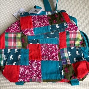 Disney Patchwork Backpack - Teal, Red, Pink & Green